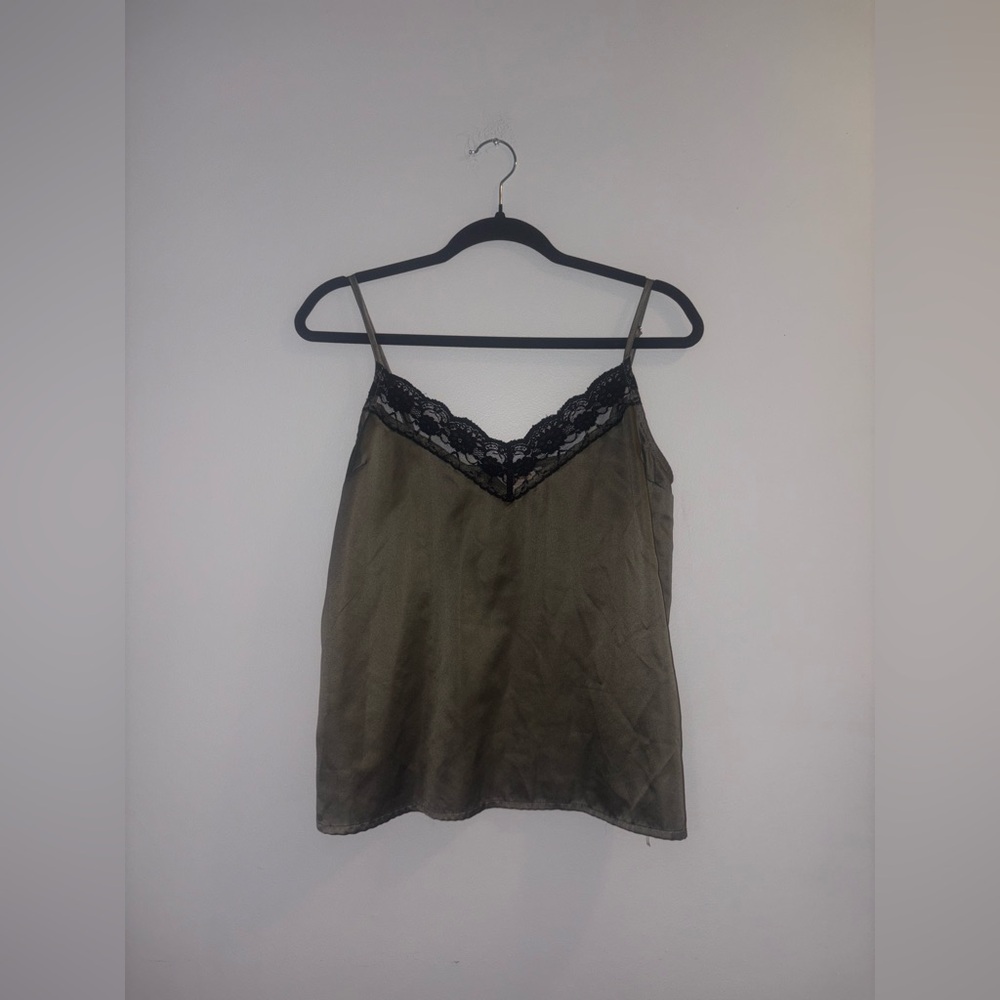 Arizona Jeans | Green Lace Trim TankTop